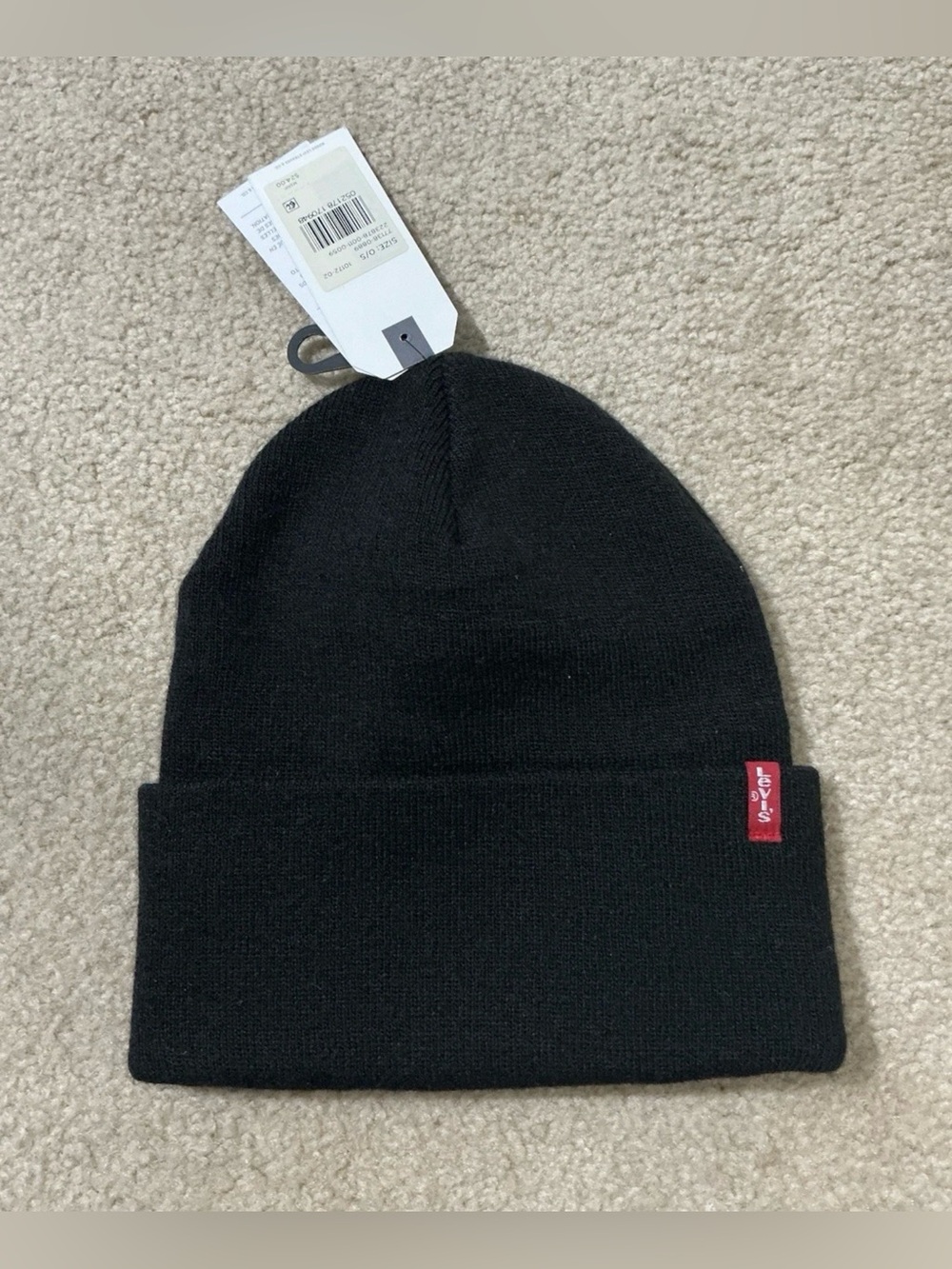One Size - Levi & Strauss Levi’s Black Acrylic Beanie Hat Made Italy